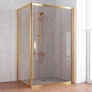 Душевой уголок Vegas Glass ZP+ZPV 130*90 09 05 профиль золото, стекло бронза 