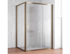 Душевой уголок Vegas Glass ZP+ZPV 140*100 05 02 профиль бронза, стекло шиншилла 