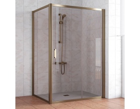 Душевой уголок Vegas Glass ZP+ZPV 140*100 05 05 профиль бронза, стекло бронза 
