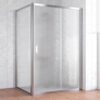 Душевой уголок Vegas Glass ZP+ZPV 140*100 08 02 профиль глянцевый хром, стекло шиншилла 