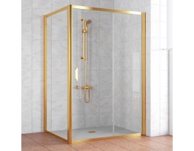 Душевой уголок Vegas Glass ZP+ZPV 140*100 09 01 профиль золото, стекло прозрачное 