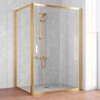 Душевой уголок Vegas Glass ZP+ZPV 140*100 09 01 профиль золото, стекло прозрачное 