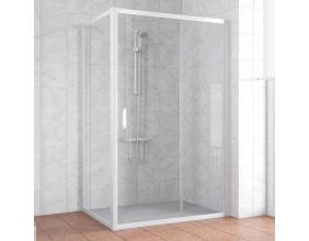 Душевой уголок Vegas Glass ZP+ZPV 140*70 01 01 профиль белый, стекло прозрачное 