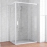 Душевой уголок Vegas Glass ZP+ZPV 140*70 01 01 профиль белый, стекло прозрачное 