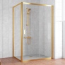 Душевой уголок Vegas Glass ZP+ZPV 140*70 09 01 профиль золото, стекло прозрачное 