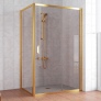 Душевой уголок Vegas Glass ZP+ZPV 140*70 09 05 профиль золото, стекло бронза 