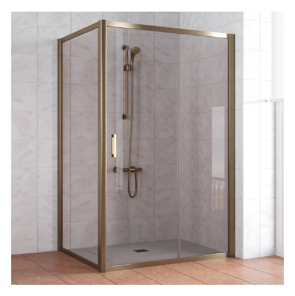 Душевой уголок Vegas Glass ZP+ZPV 140*80 05 05 профиль бронза, стекло бронза 