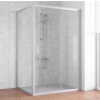 Душевой уголок Vegas Glass ZP+ZPV 140*80 07 01 профиль матовый хром, стекло прозрачное 