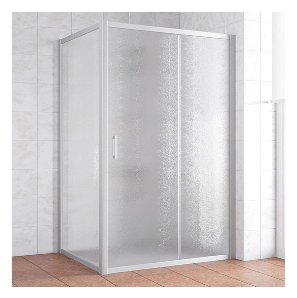 Душевой уголок Vegas Glass ZP+ZPV 140*80 07 02 профиль матовый хром, стекло шиншилла 