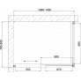 Душевой уголок Vegas Glass ZP+ZPV 140*80 07 02 профиль матовый хром, стекло шиншилла 