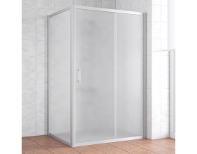 Душевой уголок Vegas Glass ZP+ZPV 140*80 07 10 профиль матовый хром, стекло сатин 