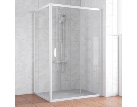 Душевой уголок Vegas Glass ZP+ZPV 140*90 01 01 профиль белый, стекло прозрачное 