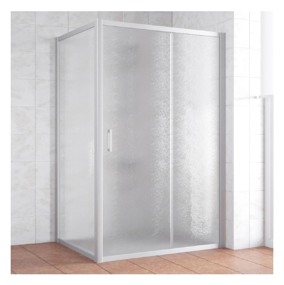 Душевой уголок Vegas Glass ZP+ZPV 140*90 07 02 профиль матовый хром, стекло шиншилла 