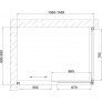 Душевой уголок Vegas Glass ZP+ZPV 140*90 07 10 профиль матовый хром, стекло сатин 