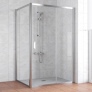 Душевой уголок Vegas Glass ZP+ZPV 140*90 08 01 профиль глянцевый хром, стекло прозрачное 