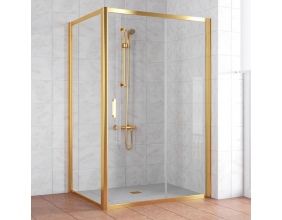 Душевой уголок Vegas Glass ZP+ZPV 140*90 09 01 профиль золото, стекло прозрачное 
