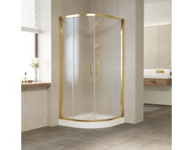 Душевой уголок Vegas Glass ZS 100 09 02 профиль золото, стекло шиншилла 