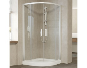 Душевой уголок Vegas Glass ZS 120 01 01 профиль белый, стекло прозрачное 