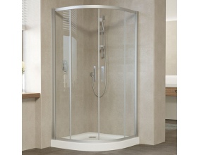Душевой уголок Vegas Glass ZS 120 07 01 профиль матовый хром, стекло прозрачное 