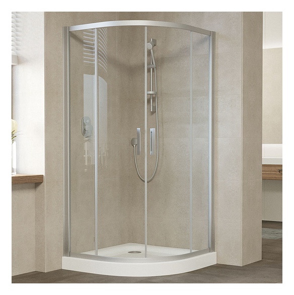 Душевой уголок Vegas Glass ZS 120 07 01 профиль матовый хром, стекло прозрачное 