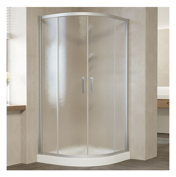 Душевой уголок Vegas Glass ZS 120 07 02 профиль матовый хром, стекло шиншилла 
