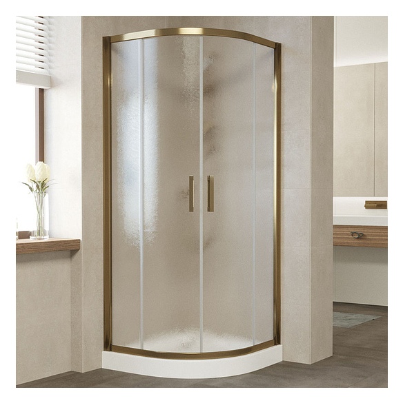 Душевой уголок Vegas Glass ZS 80 05 02 профиль бронза, стекло шиншилла 