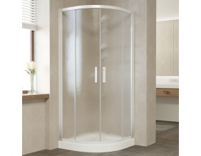 Душевой уголок Vegas Glass ZS 90 01 02 профиль белый, стекло шиншилла 