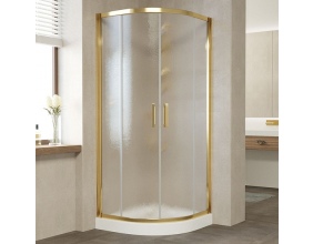 Душевой уголок Vegas Glass ZS 90 09 02 профиль золото, стекло шиншилла 