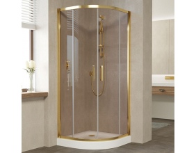 Душевой уголок Vegas Glass ZS 90 09 05 профиль золото, стекло бронза 