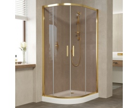 Душевой уголок Vegas Glass ZS-F 100*80 09 05 профиль золото, стекло бронза 
