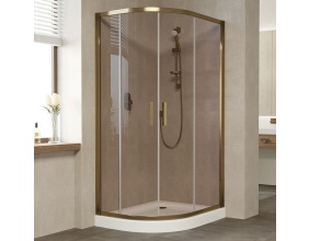 Душевой уголок Vegas Glass ZS-F 100*90 05 05 профиль бронза, стекло бронза 