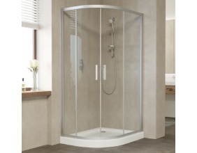 Душевой уголок Vegas Glass ZS-F 100*90 07 01 профиль матовый хром, стекло прозрачное 
