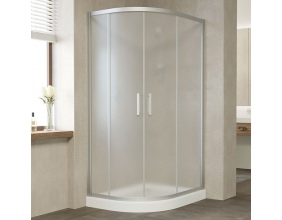 Душевой уголок Vegas Glass ZS-F 100*90 07 10 профиль матовый хром, стекло сатин 