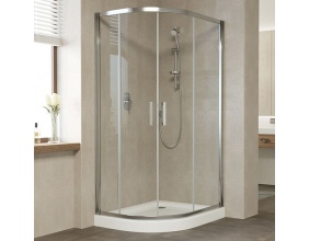 Душевой уголок Vegas Glass ZS-F 100*90 08 01 профиль глянцевый хром, стекло прозрачное 