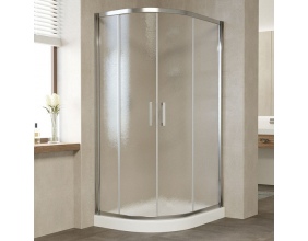 Душевой уголок Vegas Glass ZS-F 100*90 08 02 профиль глянцевый хром, стекло шиншилла 
