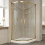 Душевой уголок Vegas Glass ZS-F 100*90 09 01 профиль золото, стекло прозрачное 