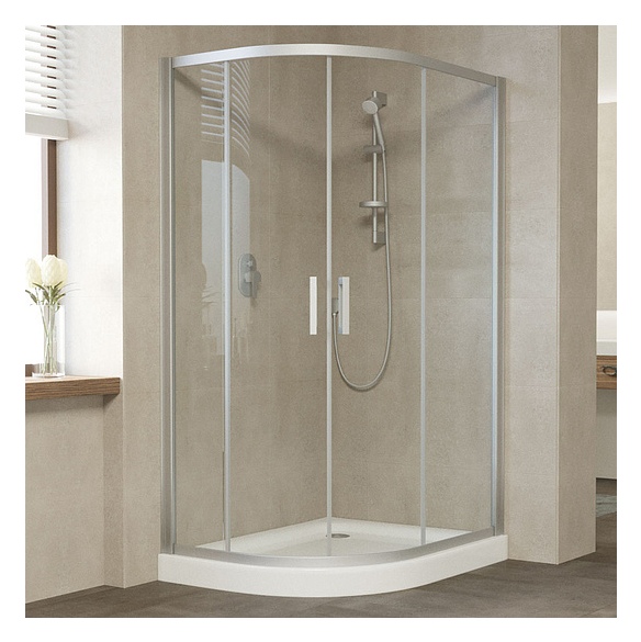 Душевой уголок Vegas Glass ZS-F 110*100 07 01 профиль матовый хром, стекло прозрачное 