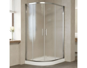 Душевой уголок Vegas Glass ZS-F 110*100 08 02 профиль глянцевый хром, стекло шиншилла 