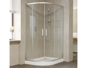 Душевой уголок Vegas Glass ZS-F 110*80 07 01 профиль матовый хром, стекло прозрачное 