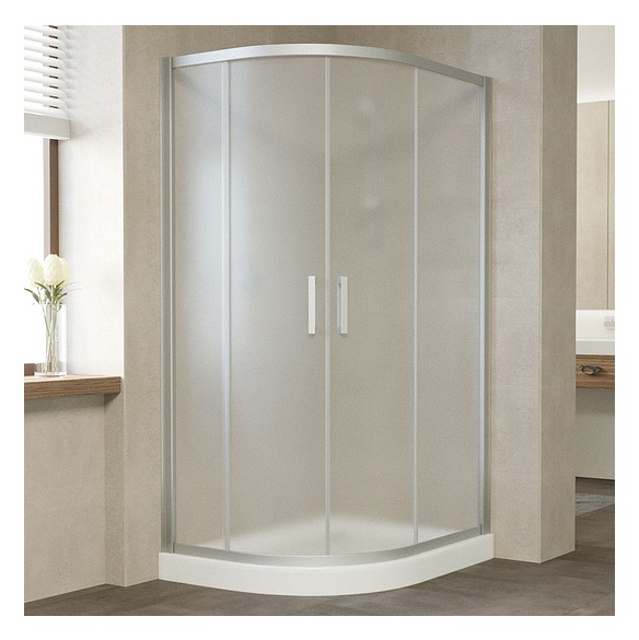 Душевой уголок Vegas Glass ZS-F 110*80 07 10 профиль матовый хром, стекло сатин 