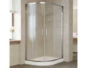 Душевой уголок Vegas Glass ZS-F 110*80 08 02 профиль глянцевый хром, стекло шиншилла 
