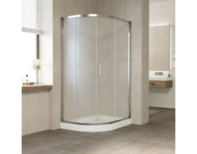 Душевой уголок Vegas Glass ZS-F 110*80 08 10 профиль глянцевый хром, стекло сатин 