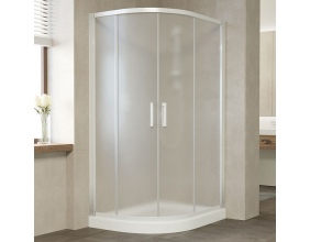 Душевой уголок Vegas Glass ZS-F 110*90 01 10 профиль белый, стекло сатин 