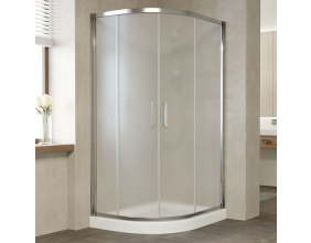 Душевой уголок Vegas Glass ZS-F 110*90 08 10 профиль глянцевый хром, стекло сатин 