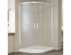 Душевой уголок Vegas Glass ZS-F 120*100 01 10 профиль белый, стекло сатин 
