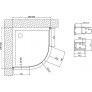 Душевой уголок Vegas Glass ZS-F 120*100 07 01 профиль матовый хром, стекло прозрачное 