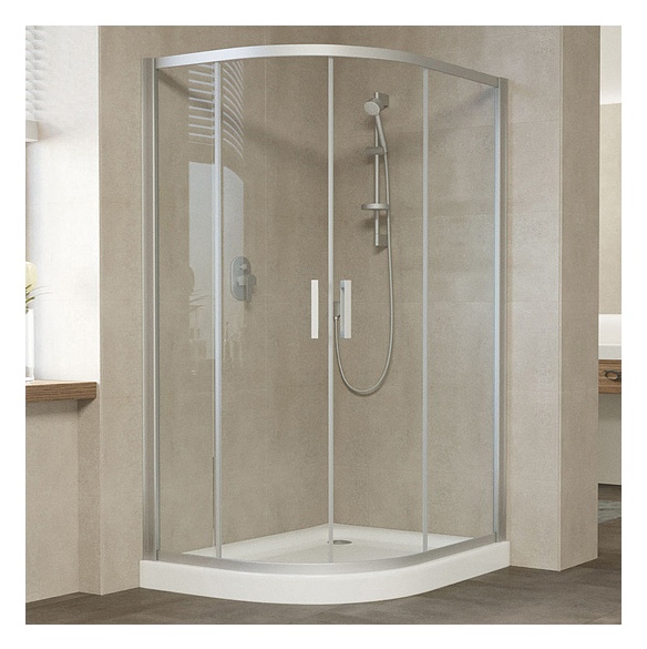 Душевой уголок Vegas Glass ZS-F 120*100 07 01 профиль матовый хром, стекло прозрачное 