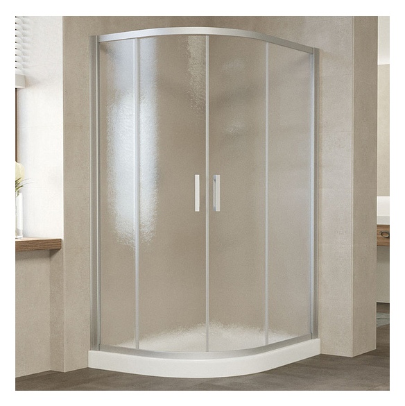 Душевой уголок Vegas Glass ZS-F 120*100 07 02 профиль матовый хром, стекло шиншилла 