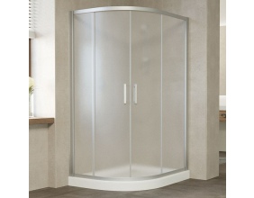 Душевой уголок Vegas Glass ZS-F 120*100 07 10 профиль матовый хром, стекло сатин 