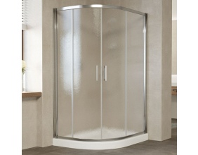 Душевой уголок Vegas Glass ZS-F 120*100 08 02 профиль глянцевый хром, стекло шиншилла 